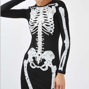 Topshop glow-in-the-dark skeleton dress